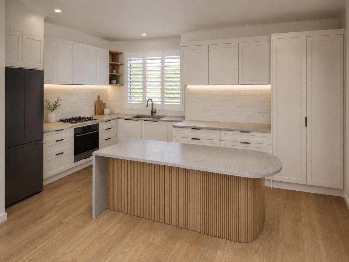 In-house kitchen design render by Hayley, Spriggs & Co.